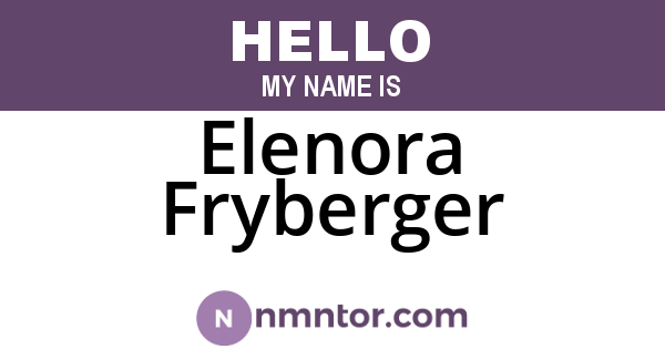 Elenora Fryberger