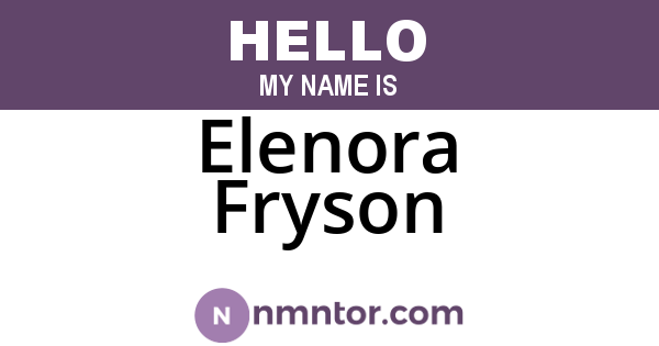 Elenora Fryson