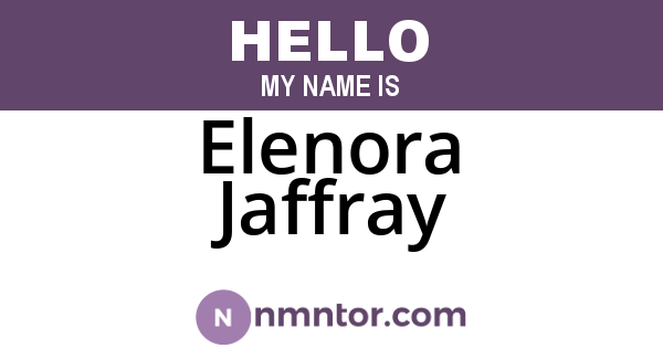 Elenora Jaffray