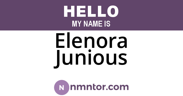 Elenora Junious