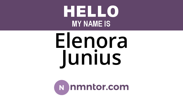 Elenora Junius