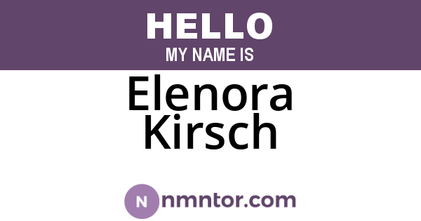 Elenora Kirsch