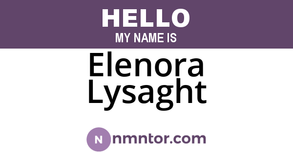 Elenora Lysaght