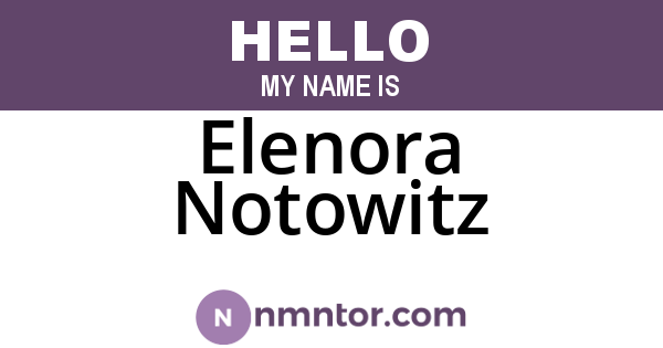 Elenora Notowitz