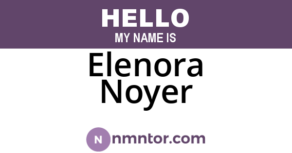 Elenora Noyer