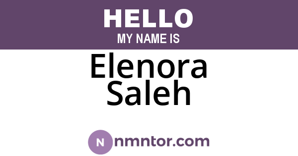 Elenora Saleh