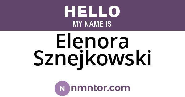 Elenora Sznejkowski