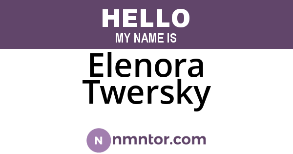 Elenora Twersky