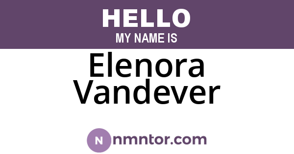 Elenora Vandever