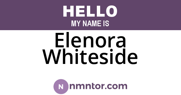 Elenora Whiteside