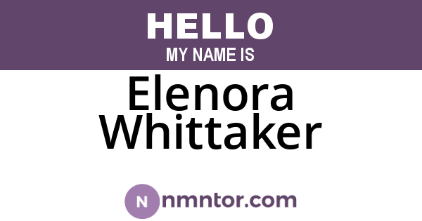 Elenora Whittaker