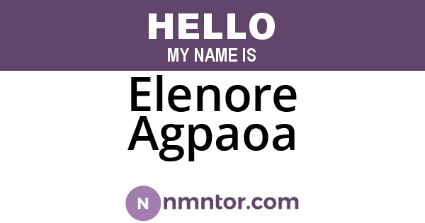 Elenore Agpaoa