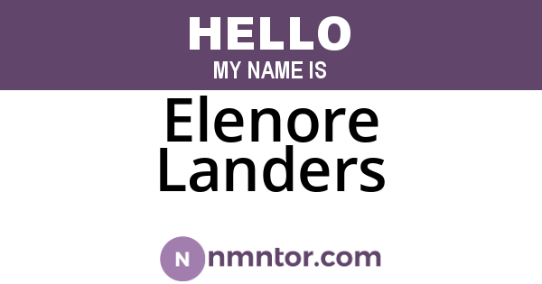 Elenore Landers