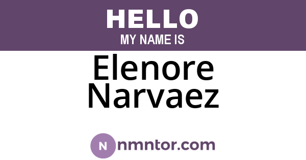 Elenore Narvaez