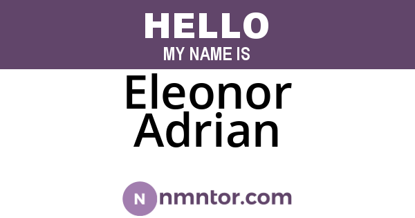 Eleonor Adrian