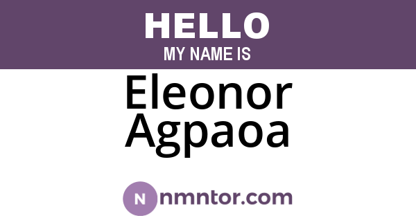 Eleonor Agpaoa