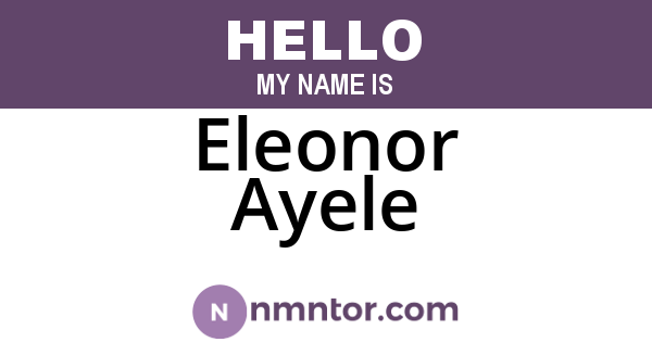 Eleonor Ayele