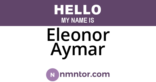 Eleonor Aymar