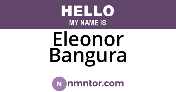 Eleonor Bangura