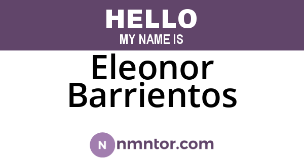 Eleonor Barrientos