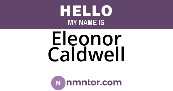 Eleonor Caldwell