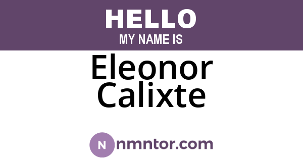Eleonor Calixte
