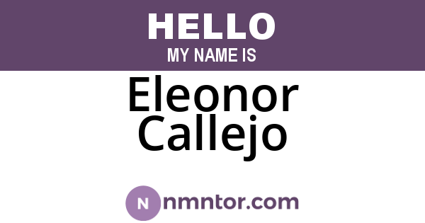 Eleonor Callejo
