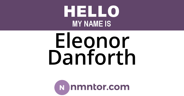 Eleonor Danforth