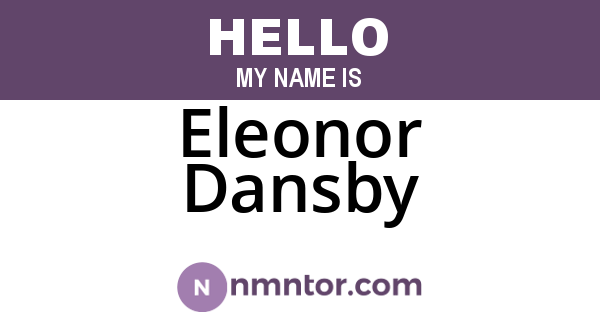 Eleonor Dansby
