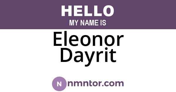 Eleonor Dayrit