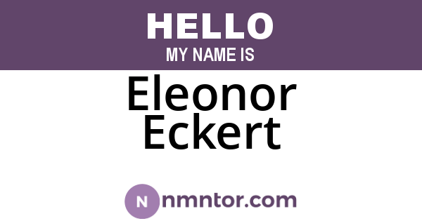 Eleonor Eckert