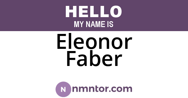 Eleonor Faber