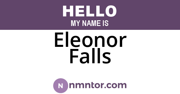 Eleonor Falls