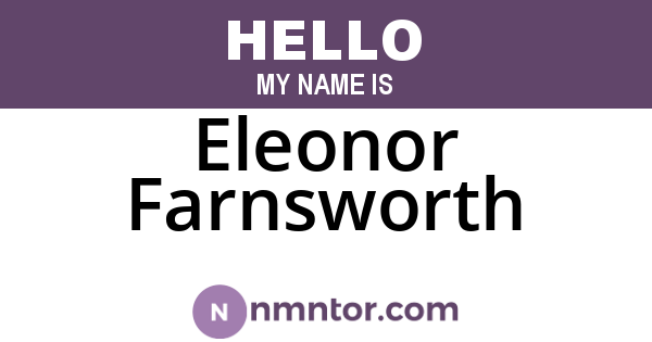 Eleonor Farnsworth
