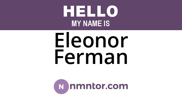 Eleonor Ferman