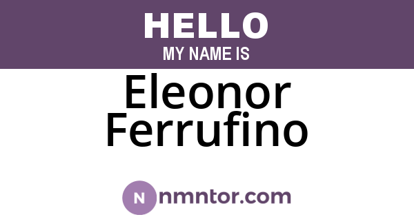 Eleonor Ferrufino