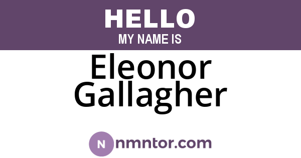 Eleonor Gallagher
