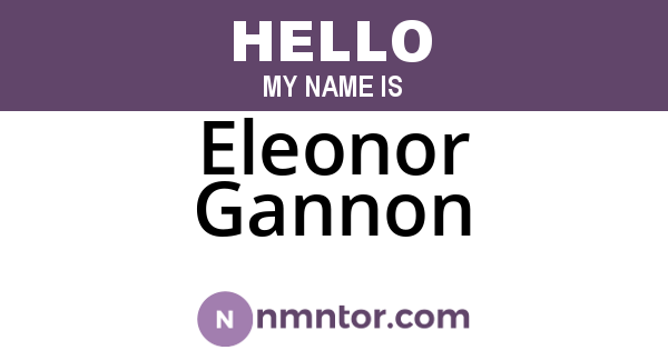 Eleonor Gannon