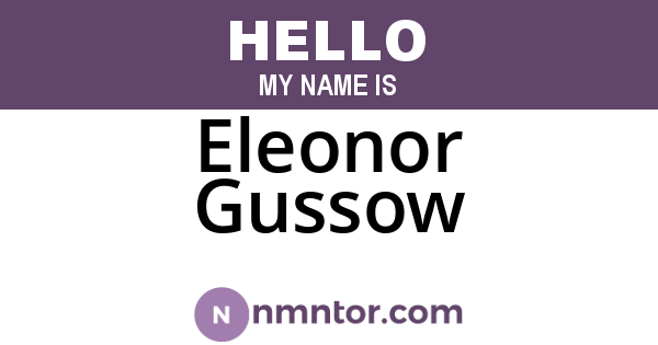 Eleonor Gussow