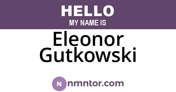 Eleonor Gutkowski