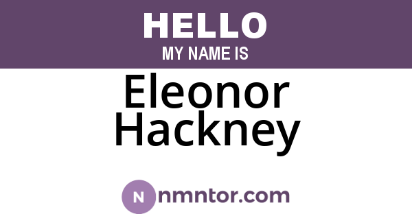 Eleonor Hackney
