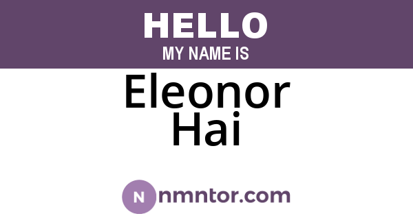 Eleonor Hai