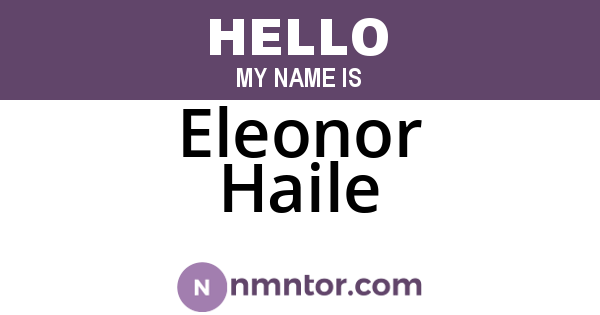 Eleonor Haile