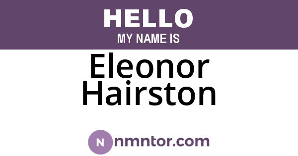 Eleonor Hairston