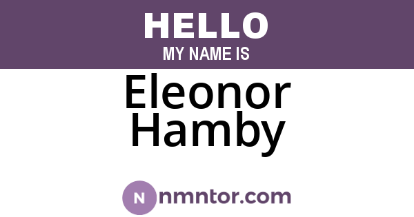 Eleonor Hamby