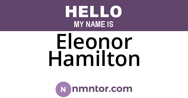 Eleonor Hamilton