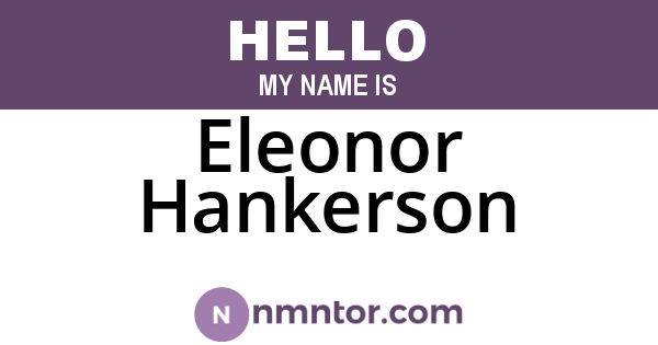 Eleonor Hankerson