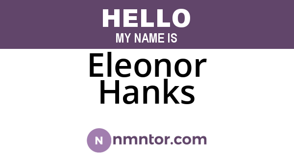 Eleonor Hanks