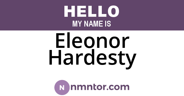 Eleonor Hardesty