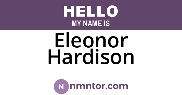 Eleonor Hardison